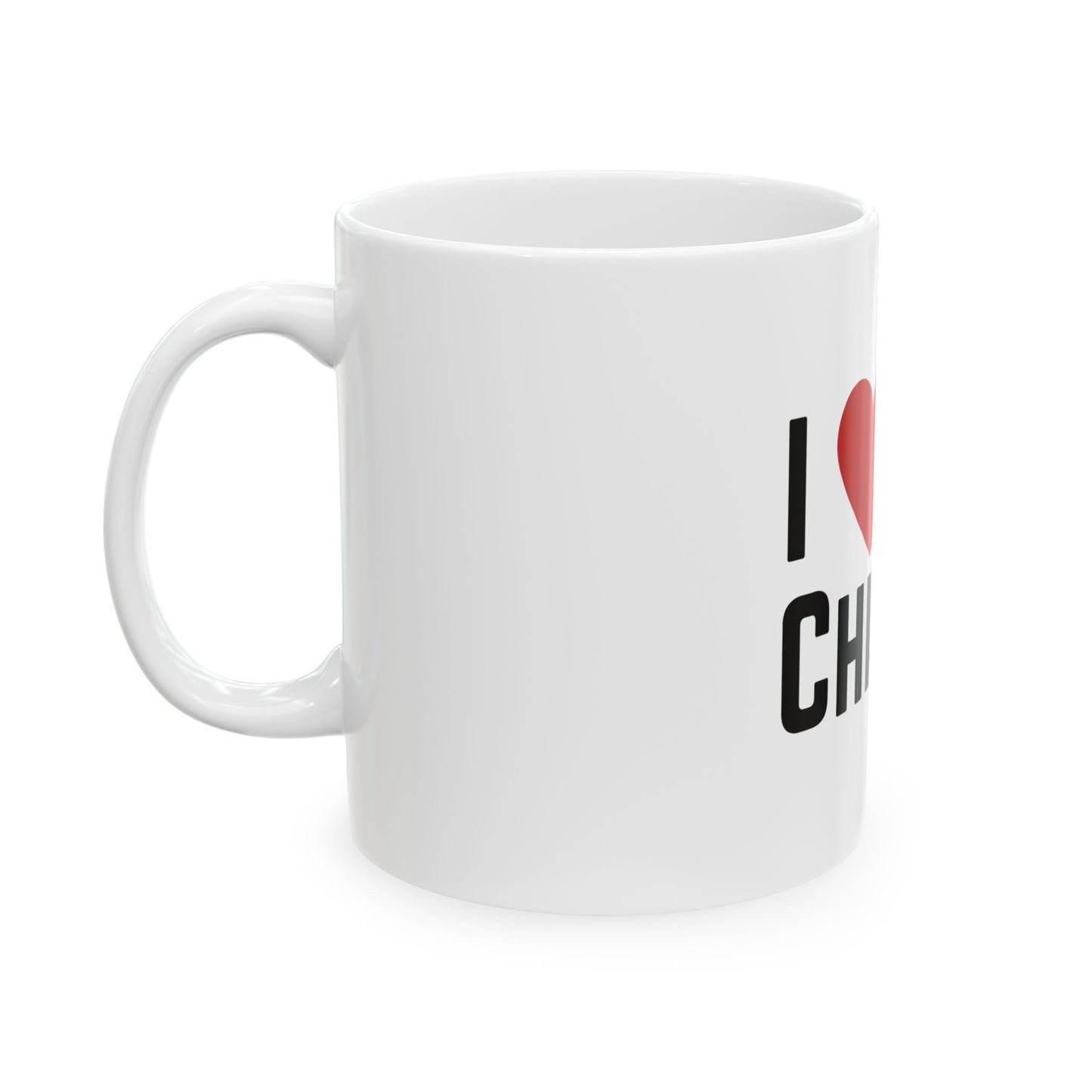 I Luv Chicago 11 oz White Mug