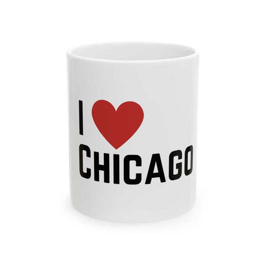 I Luv Chicago 11 oz White Mug